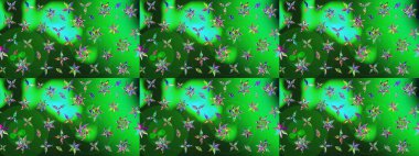 Kumaş desenli papatya çiçeği detayı. Renkli çiçekler.