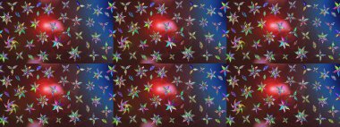 Tomurcukları papatya çiçekleri olan sevimli bir çiçek deseni. Eskiz geçmişi. Raster illüstrasyonu. Kumaş, tekstil, duvar kağıdı baskısı için. Eski usul. Miles Fleur, dandik süs.