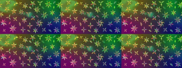 Çiçek desenli çizim. Raster illüstrasyonu. Asya tekstil tarzında. Güzel kumaş deseni. Renkli Bahar Teması eskiz kalıbı. Düz Çiçek Elementleri Tasarımı.