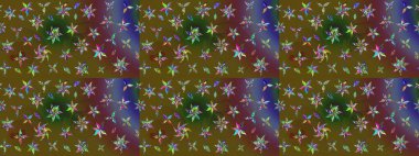 Renkli çiçekli ve yapraklı harika bir çiçek deseni çizmişsin. Moda baskıları için zarif bir şablon. Modern çiçek arkaplanı. Halk stili.