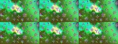 Küçük çiçekteki sevimli çiçek deseni. Renkli çiçekler.