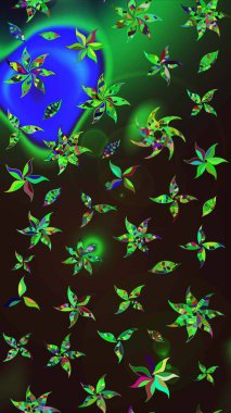 Bahar çiçekleriyle güzel bir çiçek deseni çizmişsin. Güzel kumaş deseni. Raster illüstrasyonu.