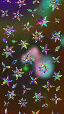 El çizimi Raster çizimi. Karalama elementleri. Çizim çiçek deseni duvar kağıdı, web sitesi arkaplanı, paket kağıdı, davetiye, broşür, pankart veya web sitesi için kullanılabilir.