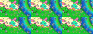 Karalama çiçeği. Zentangle soyut çiçekleri. Güzel kumaş deseni. Renkli Bahar Teması eskiz kalıbı. Düz Çiçek Elementleri Tasarımı. Raster illüstrasyonu.