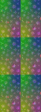 Yeşil ve mavi renkte çiçekler. Renkli yeşil ve mavi çizim kalıpları. Elle çizilmiş sonbahar çiçeği deseni. Doodle tarzı. Tekstil ve kapak tasarımı için mükemmel.