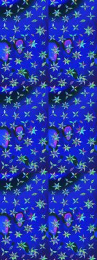 Güzel kumaş deseni. Raster illüstrasyonundaki çiçek desenli çizim. Düz Çiçek Elementleri Tasarımı. Renkli Bahar Teması çizim şablonu.