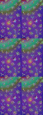 Küçük çiçekte güzel bir desen. Motley illüstrasyonu. Robot resim. Çiçekli bahar çiçekleri. Moda baskıları için zarif bir şablon. Küçük renkli çiçekler..