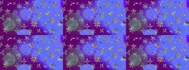 Mor ve mor üzerine çiçekler. Eskiz arkaplan modeli. Raster hisseleri. Suluboya, elle çizilmiş.