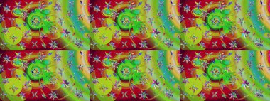 Tekstil veya kitap kapakları, imalat, duvar kağıtları, baskı, hediye paketi ve yapıştırma kitabı için çiçek eskizi geçmişi. Küçük çaplı çiçeklerdeki basit şirin desenler. Raster illüstrasyonu.