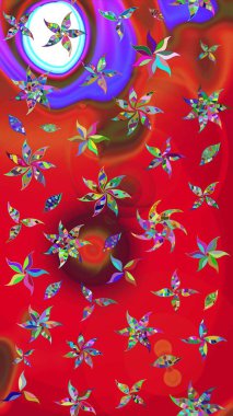 Küçük çiçekte güzel bir desen. Moda baskıları için zarif bir şablon. Çiçekli bahar çiçekleri. Küçük renkli çiçekler. Robot resim. Motley illüstrasyonu.