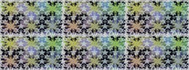 Gri ve nötr renkler üzerinde klasik oryantal desen. Geleneksel raster ve altın desen. Damask pürüzsüz süsü.