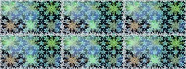 Geleneksel raster ve altın desen. Damask pürüzsüz süsü. Mavi ve nötr renkler üzerinde klasik oryantal desen.