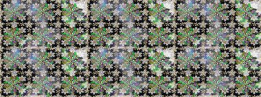 Gri ve yeşil renklerdeki altın desenli altın elementler. Kusursuz altın desen. Raster doğulu süsü.