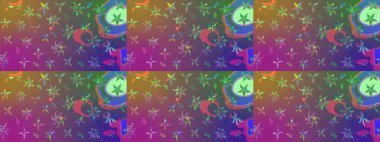 Raster Moda kumaş deseni. Şirin çiçekler. Çizgi çizimi deseni.