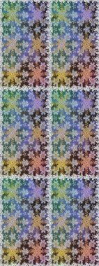 Altın elementli gri ve nötr renkler. Raster illüstrasyonu. Doğu tarzı arabesk. Raster altın desen. Kusursuz altın desenli bukleler..