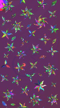 Raster illüstrasyonu. Küçük çiçekteki sevimli çiçek deseni. Güzel kumaş deseni. Güzel karalamalı çiçek deseni çiz..