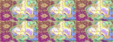 Süslü raster dekorasyonu. Altın elementlerle nötr renklerde altın desen. Barok biçiminde duvar kağıdı tasarımı için şablon çizimi arkaplanı.