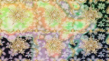 Altın elementlerle nötr renklerde altın desen. Kusursuz klasik raster altın desenli. Geleneksel oryantasyon süsü. Klasik vintage arkaplan.