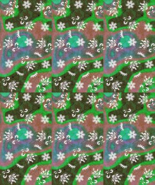 Raster çiçek desenli çiçek deseni, yapraklar, dekoratif elementler, sıçrama, lekeler, el çizimi kontur çizgileri ve Doodle çizim stili, grafik raster çizim çizimi.