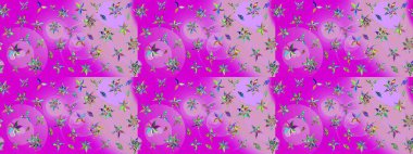 Tekstil veya kitap kapakları, imalat, duvar kağıtları, baskı, hediye paketi ve yapıştırma kitabı için çiçek eskizi geçmişi. Raster illüstrasyonu. Küçük ölçekli çiçeklerdeki basit sevimli desen.