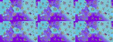 Küçük renkli çiçekler. Çiçekli bahar çiçekleri. Küçük çiçekte güzel bir desen. Motley illüstrasyonu. Moda baskıları için zarif bir şablon.