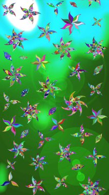 Suluboya etkisi. Botanik çizim kalıbı. Raster deseni. Organik elementler.