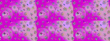 Tekstil veya kitap kapakları, imalat, duvar kağıtları, baskı, hediye paketi ve yapıştırma kitabı için çiçek eskizi geçmişi. Raster illüstrasyonu. Küçük ölçekli çiçeklerdeki basit sevimli desen.