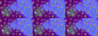 Küçük çiçekteki sevimli çiçek deseni. Güzel kumaş deseni. Raster illüstrasyonu. Güzel karalamalı çiçek deseni çiz..