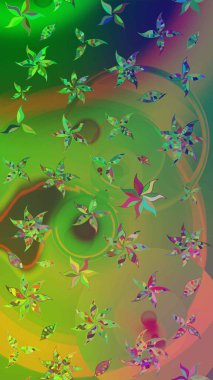 El çizimi çiçek çizimi deseni (fayans). Tekstil için suluboya eskiz deseni. Şirin çiçekleri, desenleri, yeşil ve kahverengi renkleri olan renkli çizim deseni.