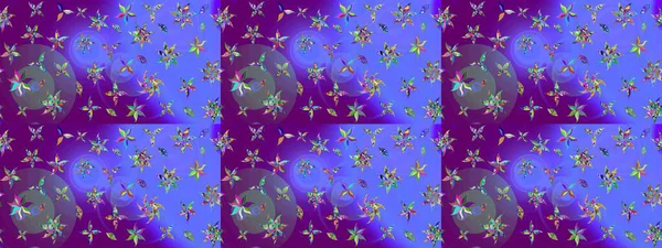 Küçük çiçekteki sevimli çiçek deseni. Güzel kumaş deseni. Raster illüstrasyonu. Güzel karalamalı çiçek deseni çiz..