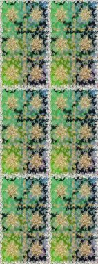 Yeşil ve gri renkli Royal retro. Kart, duvar kağıdı, ambalaj ve tekstil için klasik tasarım. Klasik çiçek dokusu. Kusursuz desenli altın elementler. Raster illüstrasyonu. Altın şablon.