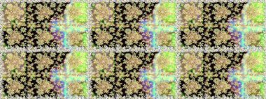 Raster illüstrasyonu. Doğum günü kartı, davetiye ya da afiş için iyidir. Kusursuz ortaçağ çiçek deseni. Dekoratif simetri arabesk. Tarafsız ve bej renklerde altın.