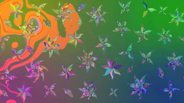 Simple cute pattern in small-scale flowers. Raster illustration. Floral sketch background for textile or book covers, manufacturing, wallpapers, print, gift wrap and scrapbooking.