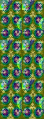 Çizgi çizimi kalıbı. Şirin çiçekler. Raster Moda kumaş deseni.