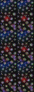 Renkli Bahar Teması eskiz kalıbı. Düz Çiçek Elementleri Tasarımı. Süslü kumaş deseni. Raster illüstrasyonunda çiçek deseni çizimi.