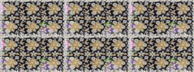 Gri renklerde altın tekrarlayan elementlerle soyut arkaplan. Kusursuz oryantal klasik altın desen.