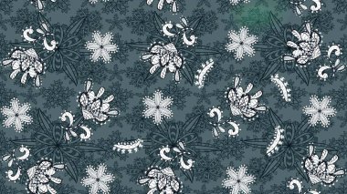 Güzel kumaş deseni. Raster suluboya deseni, narin çiçekler, yeşil ve mavi çiçekler, tebrik kartı şablonu..