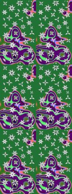 Poster ya da kapak için arka plan. Yapraklı çizim şekli. Tekstil için figür. Davetiye ve kartpostal tasarımı için dekoratif çiçek unsurları. Sevimli zarif çiçekler Raster illüstrasyonu.