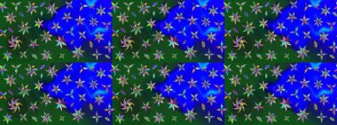 Düz Çiçek Elementleri Tasarımı. Raster güzel kumaş deseni çiziyor. Renkli Bahar Teması eskiz kalıbı. Çiçek deseni.