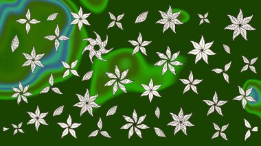 Arkaplan dokusu, duvar kağıdı, yeşil ve nötr renklerde çiçek teması. Kabile sanatı boho baskısı, klasik çiçek arkaplanı. Soyut etnik raster çizim kalıbı.