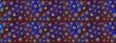 Yumuşak, bahar çiçekleri mor ve mor renklerde. Çiçek ve yapraklı karalama şeklinde Raster çiçek deseni. Raster illüstrasyonu.