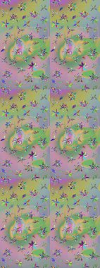 Tebrik kartı geçmişi, boyama kitabı, arkaplan ve tekstil için kullanılabilir. Raster Henna tarzı. Etnik Mandala havlusu. Sınır Kızılderili çiçekli paisley patten. Taslak süsleme izi.