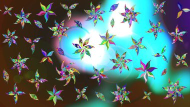 Raster illüstrasyonu. Bahar çiçekleriyle güzel bir çiçek deseni çizmişsin. Güzel kumaş deseni.