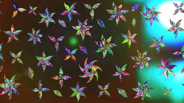 Vadinin çiçekleri kahverengi ve gri renklerde. Çiçeksel çizim kalıbının çizimi.