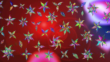 Kırmızı ve kahverengi renkte güzel çiçekli eskiz deseni, suluboya çiçek deseni, duvar kağıdı, kart ya da kumaş için fayanslı. Raster..