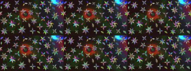 Zentangle soyut çiçekleri. Karalama çiçeği. Raster illüstrasyonu. Güzel kumaş deseni. Renkli Bahar Teması eskiz kalıbı. Düz Çiçek Elementleri Tasarımı.