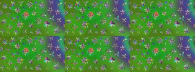 Küçük çiçekteki sevimli çiçek deseni. Renkli çiçekler.