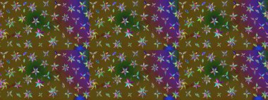 Sevimli çiçek raster deseni. Renkli çiçekler. Sketch Colour Spring Theme eskiz kalıbı. Düz Çiçek Elementleri Tasarımı.