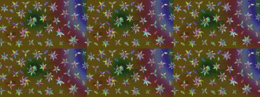 Küçük çiçekteki sevimli çiçek deseni. Güzel karalamalı çiçek desenli çizim. Güzel kumaş deseni. Raster illüstrasyonu.