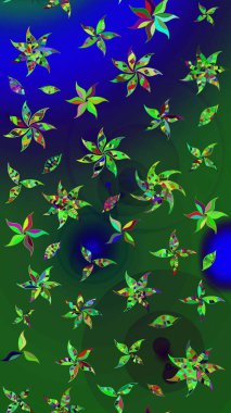 Zentangle soyut çiçekleri. Karalama çiçeği. Raster illüstrasyonu. Güzel kumaş deseni. Renkli Bahar Teması eskiz kalıbı. Düz Çiçek Elementleri Tasarımı.